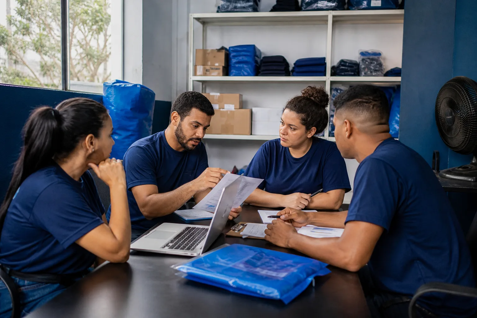Gestor de PME revisando números do negócio, no contexto de como calcular preço de venda: fórmula com impostos e margem