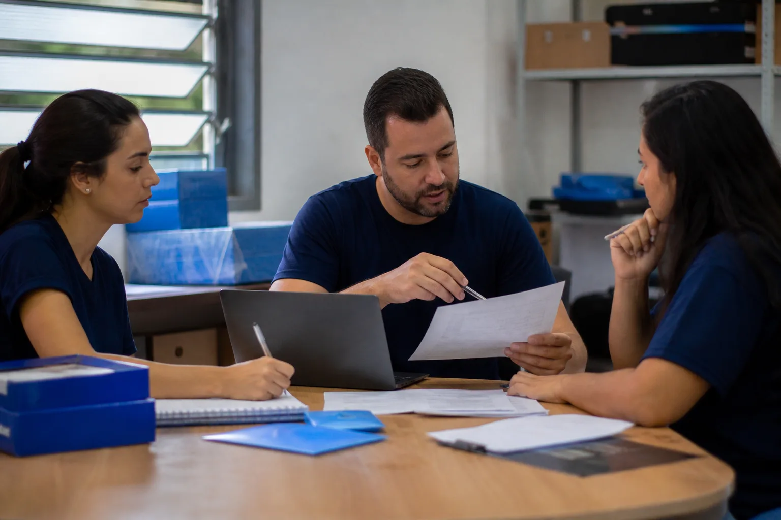 Gestor de PME revisando números do negócio, no contexto de cst e csosn: diferença e 10 códigos do simples nacional